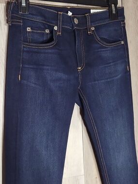 Rag & Bone Skinny Jeans 25 Bedford Blue Ankle Premium Denim Mid Rise